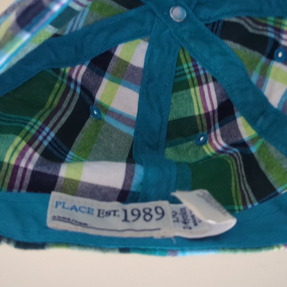 The childrens place Plaid Cap with Number 2 Patch size large 2-4 years - Picture 6 of 9